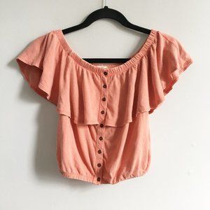 We The Free Love Letter Off Shoulder Top Tube XS